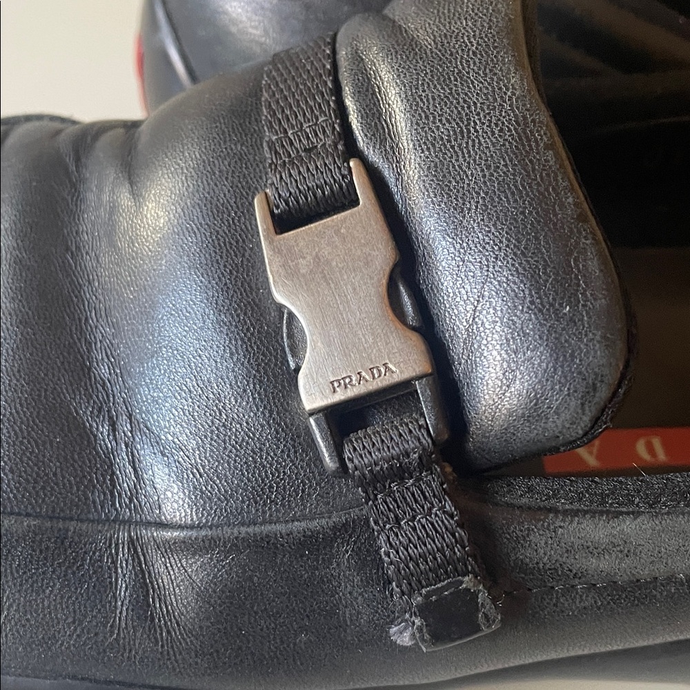 Prada Black Leather Loafers size 39 - Picture 6 of 10